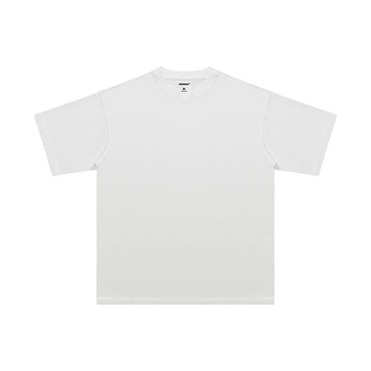 Summer New Cotton T-Shirt Men'S Retro Washed Distressed Short Sleeve Drop Shoulder Loose Fashion Brand