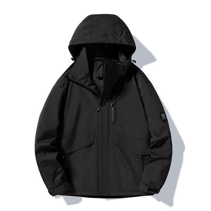 Spring and Autumn Thin Breathable Waterproof Windproof Detachable Mountain Hiking Camping Mountaineering Jacket
